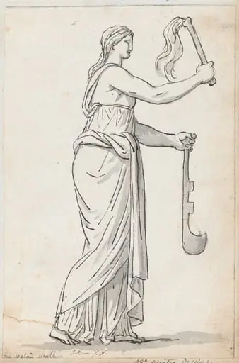 Woman from a Procession, from the Palazzo Mattei, by Jacques-Louis David