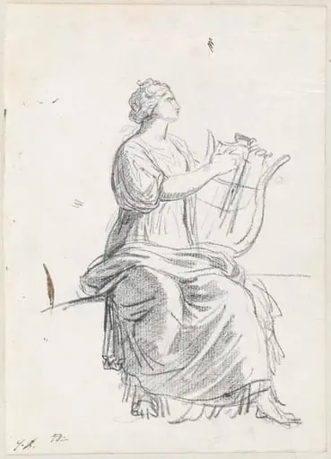 Woman with a Lyre, by Jacques-Louis David
