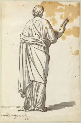 Woman with a Mirror, from the Villa Borghese, by Jacques-Louis David