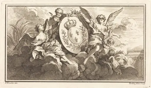 Royal Coat of Arms of Louis XV, by Jacques Nicolas Tardieu