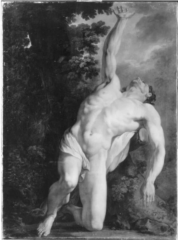 Männliche Aktstudie, by Jacques-Philippe-Joseph de Saint-Quentin, unspecified, 1759