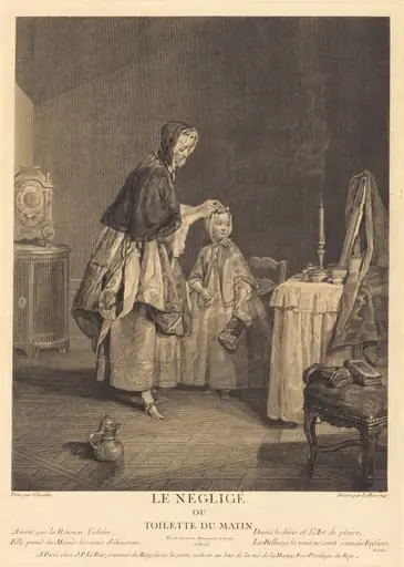Le neglige, ou la toilette du matin, by Jacques-Philippe Le Bas