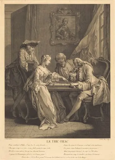 Le tric-trac, by Jacques-Philippe Le Bas