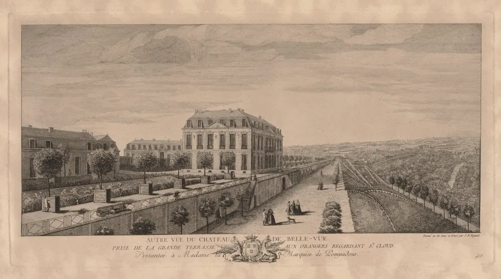Chateau Bellevue, by Jacques Rigaud, 1727