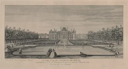 Chateau of Berny from the Gardens, by Jacques Rigaud