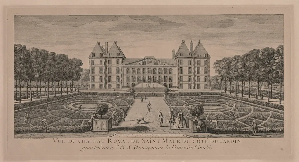 Chateau St. Maur, by Jacques Rigaud, 1725