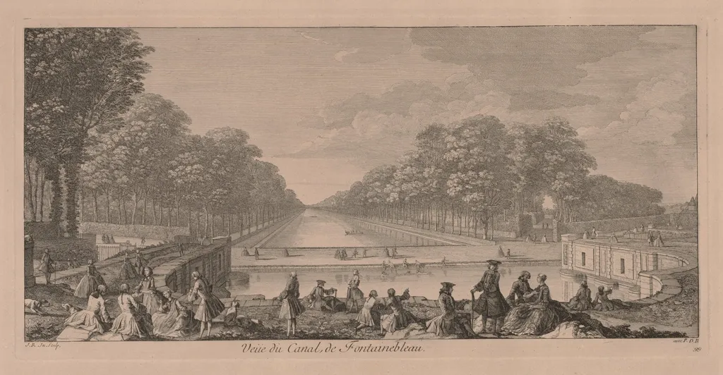 The Canal at Fontainebleau, by Jacques Rigaud, 1725