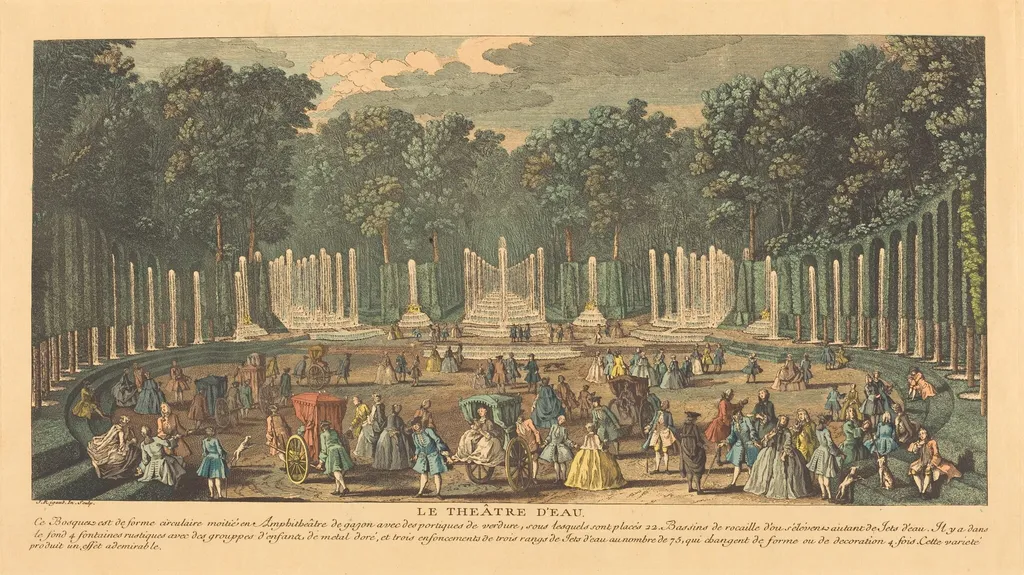 The Theatre of Water (Le Théâtre d'Eau), by Jacques Rigaud, ink, 1718