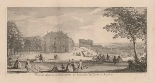 View of the Chateau de Seaux from Diana's Promenade, by Jacques Rigaud