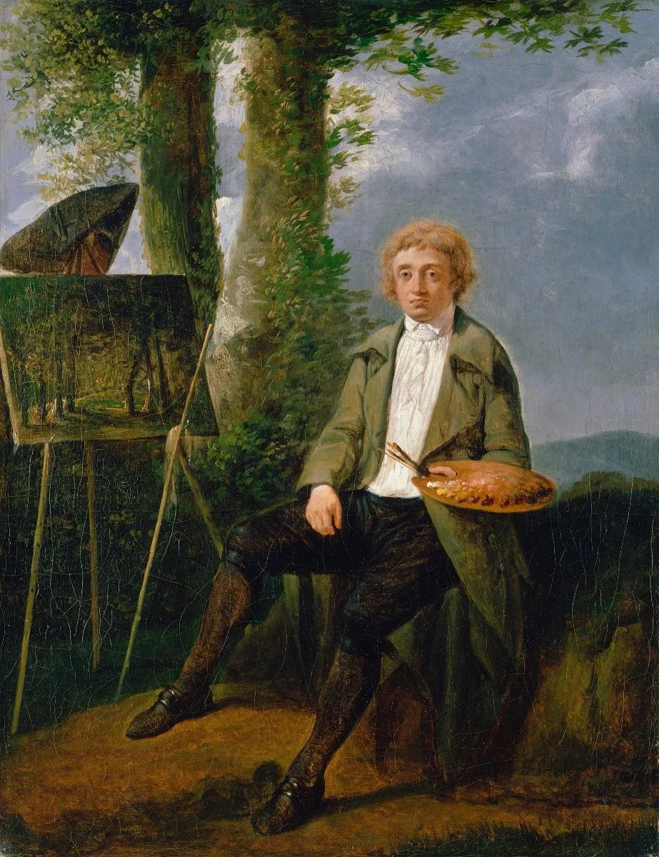 Conrad Gessner vor der Staffelei im Freien, by Jacques Sablet, oil, 1794