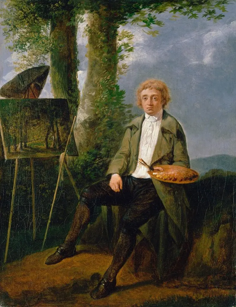 Conrad Gessner vor der Staffelei im Freien, by Jacques Sablet