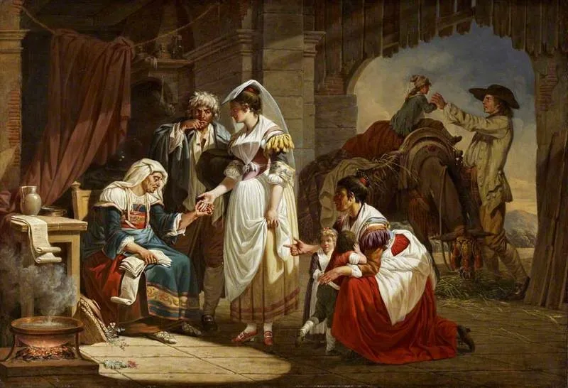 La Diseuse de Bonne Aventure (The Fortune Teller), by Jacques Sablet, oil, 1792
