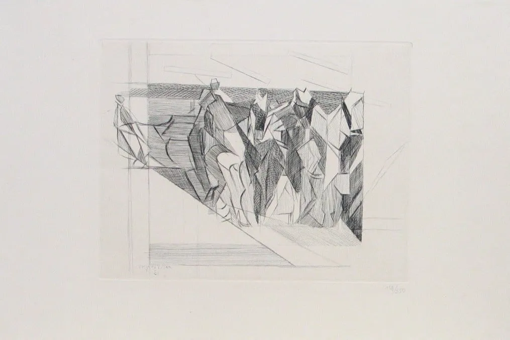 Untitled, by Jacques Villon, ink, 1951
