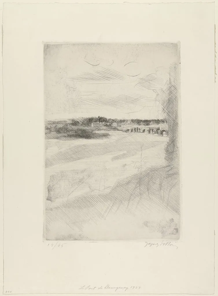 Untitled, by Jacques Villon, ink, 1939
