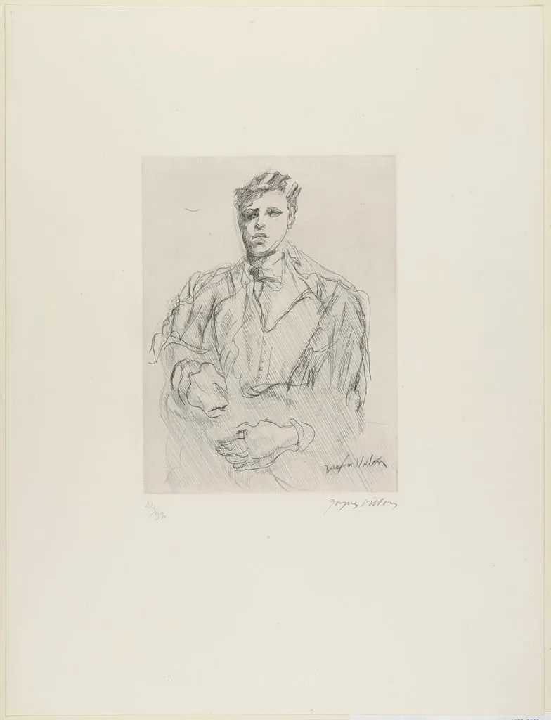 Untitled, by Jacques Villon, ink, 1961