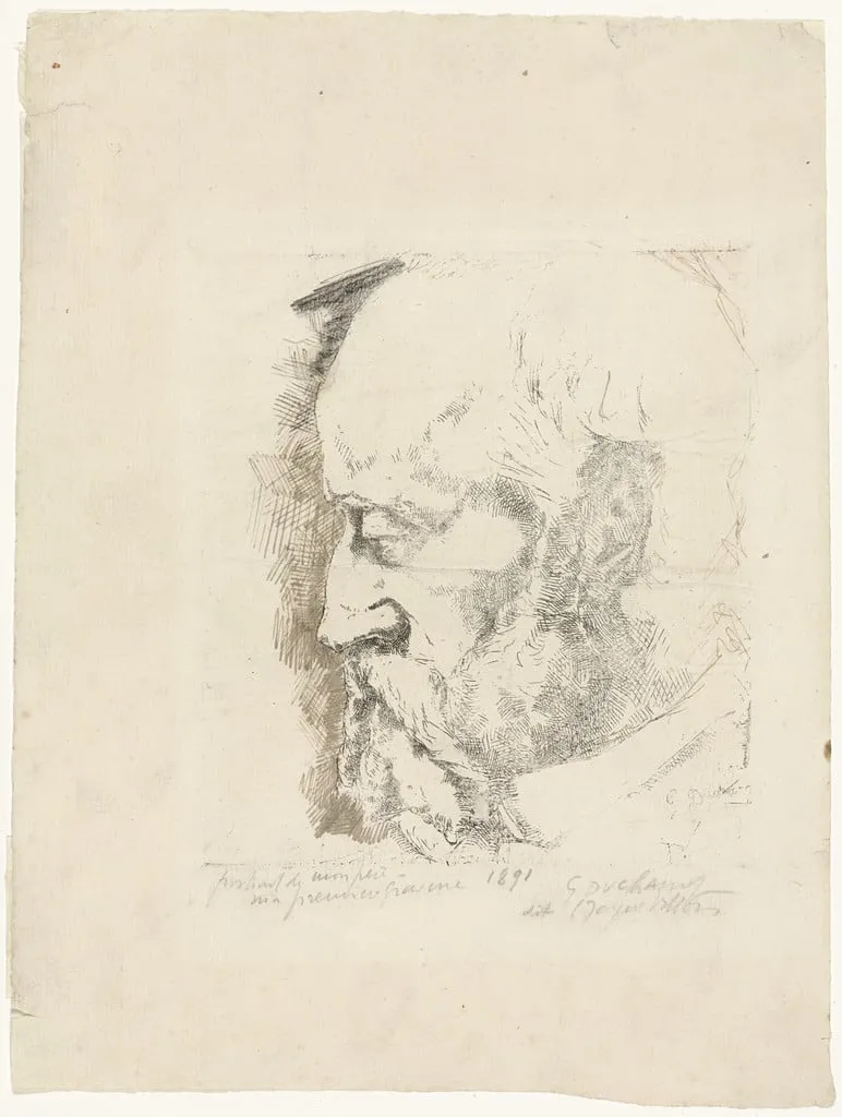 Untitled, by Jacques Villon, crayon, 1891