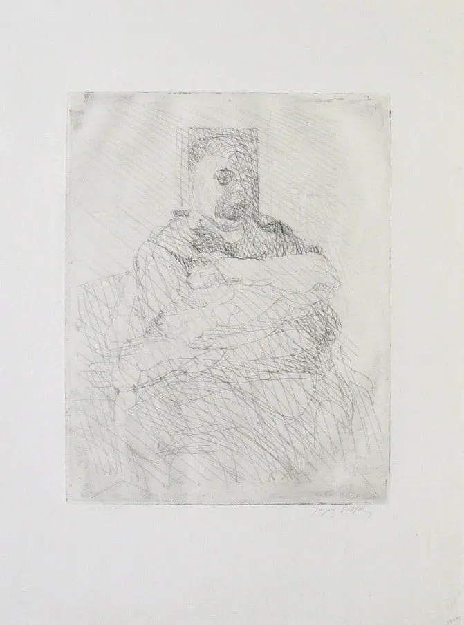 Untitled, by Jacques Villon, ink, 1945