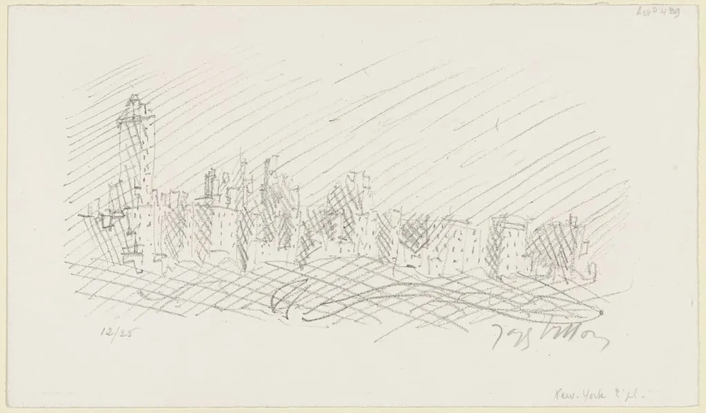 Untitled, by Jacques Villon, ink, 1935
