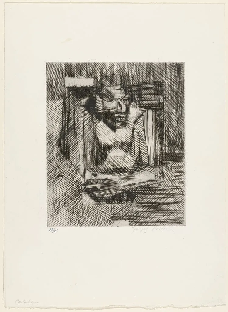 Untitled, by Jacques Villon, ink, 1941