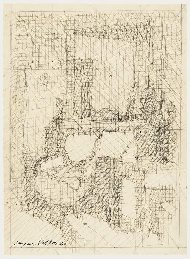 Untitled, by Jacques Villon, ink, 1950