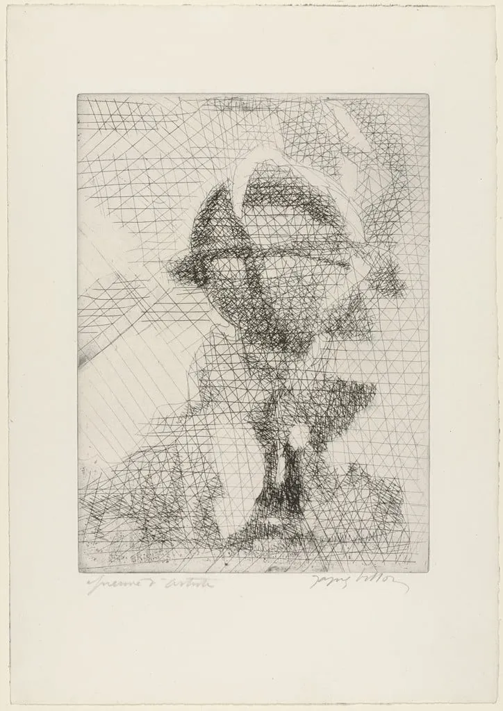 Untitled, by Jacques Villon, ink, 1944