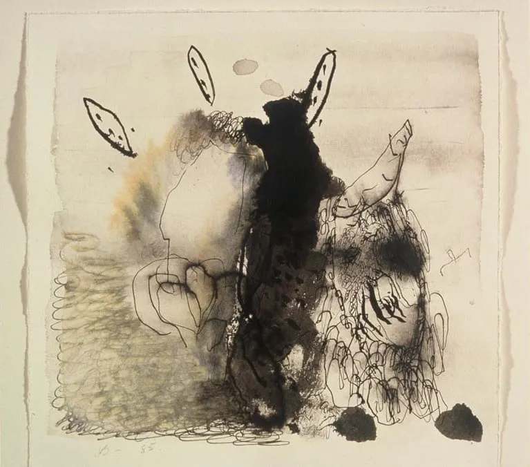Untitled, by Jake Berthot, gouache, 1985