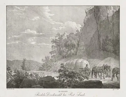 Baiern, Riedels Denkmahl bei Post-Saal, by Jakob Alt