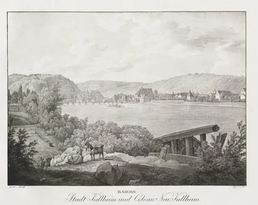 Baiern, Stadt Kellheim und Colonie Neu-Kellheim, by Jakob Alt