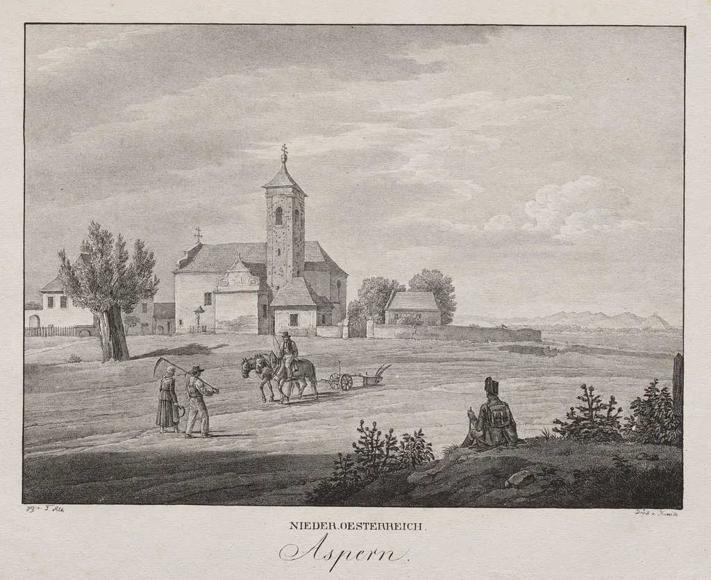 Nieder-oesterreich, Aspern, by Jakob Alt, 1839
