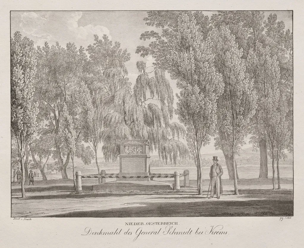 Nieder-oesterreich, Dankmahl des General Schmidt bei Krems, by Jakob Alt, 1839
