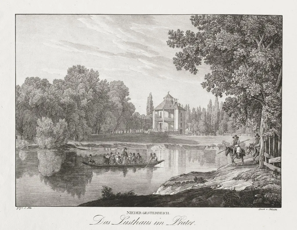Nieder-oesterreich, Das Lusthaus im Prater, by Jakob Alt, 1839