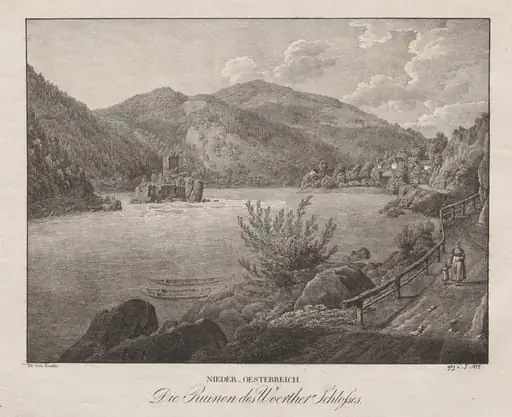 Nieder-oesterreich, Die Ruinen des Woerther Schlosses, by Jakob Alt