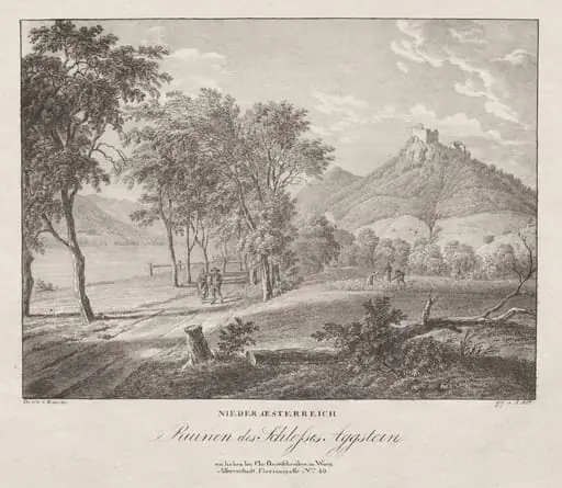 Nieder-oesterreich, Ruinen des Schlosses Aggenstein, by Jakob Alt