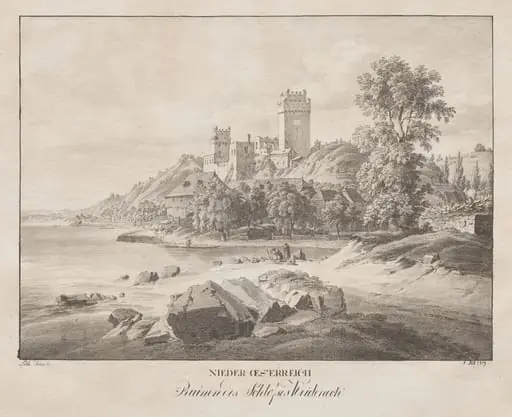 Nieder-oesterreich, Ruinen des Schlosses Weidenech, by Jakob Alt