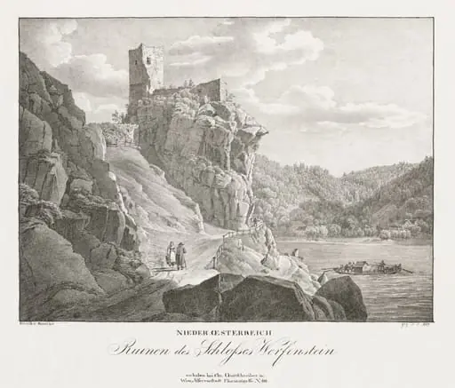 Nieder-oesterreich, Ruinen des Schlosses Werfenstein, by Jakob Alt
