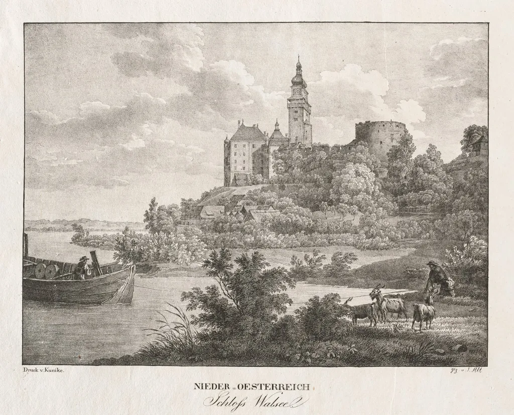 Nieder-oesterreich, Schloss Walseel, by Jakob Alt, 1839