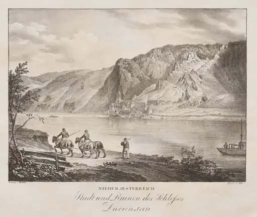 Nieder-oesterreich, Stadt und Ruinen des Schlosses, by Jakob Alt