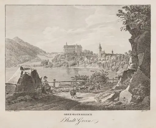 Ober-oesterreich, Stadt Grein, by Jakob Alt