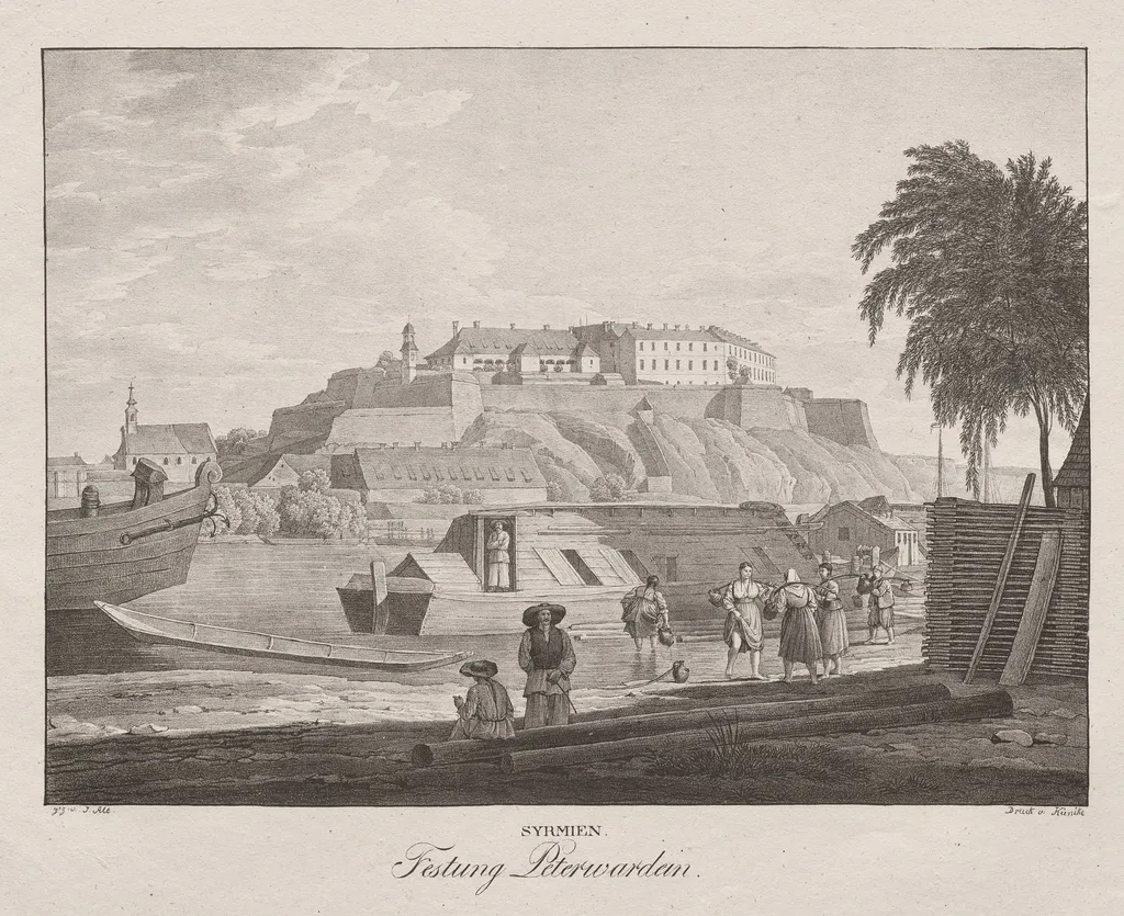 Syrmien, Festung Peterwardein, by Jakob Alt, 1839