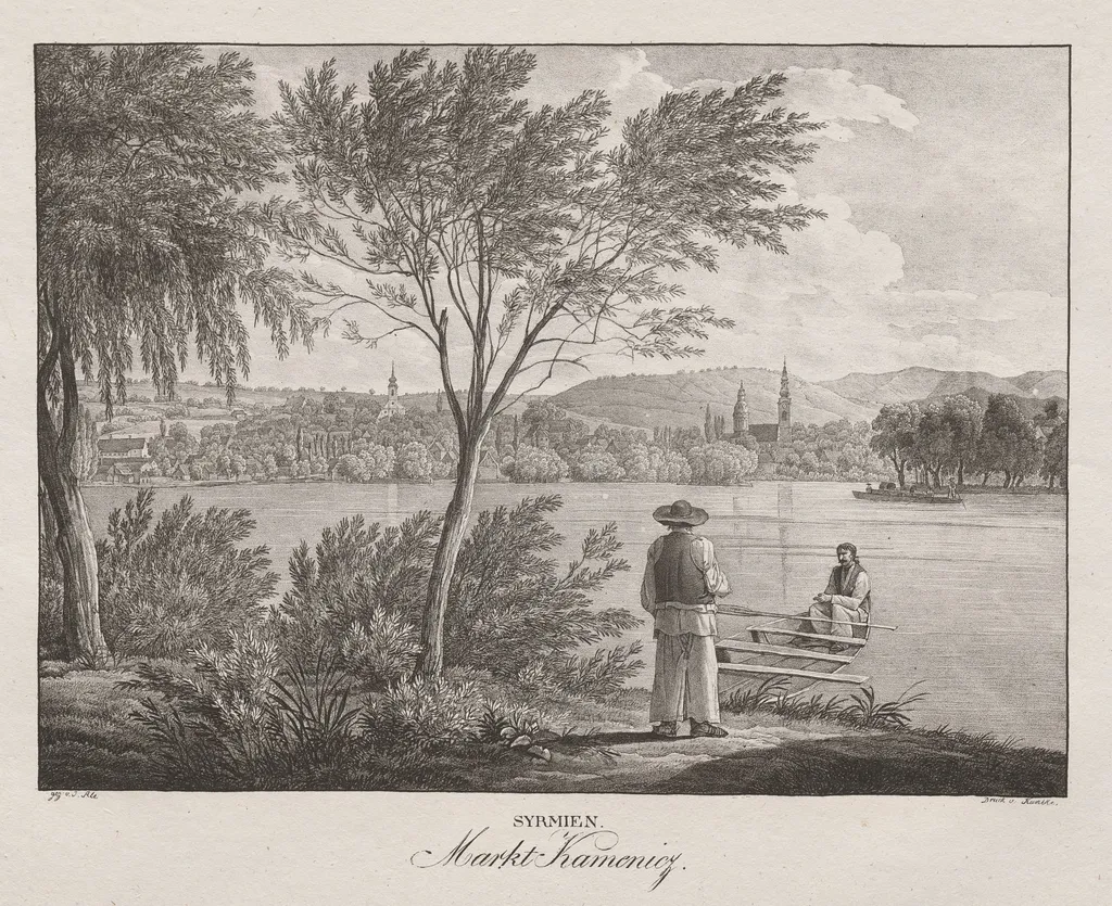Syrmien, Markt Kamenicz, by Jakob Alt, 1839