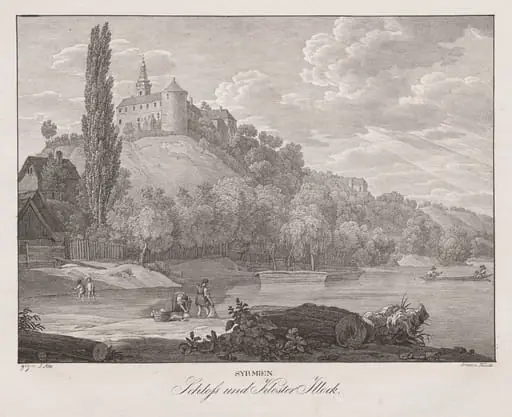 Syrmien, Schloss und Kloster Illock, by Jakob Alt