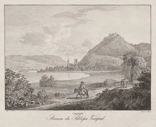 Ungern, Ruinen des Schlosses Vicegrad, by Jakob Alt
