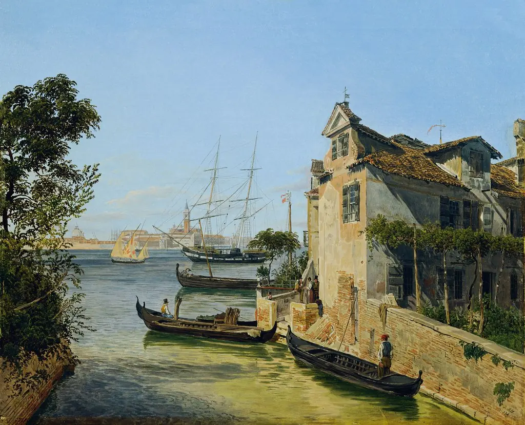 View of San Giorgio Maggiore in Venice, by Jakob Alt