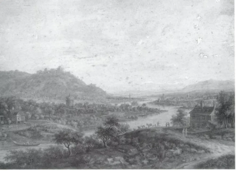 Landscape with the River Main, by Jakob Bürgi, oil, 1789