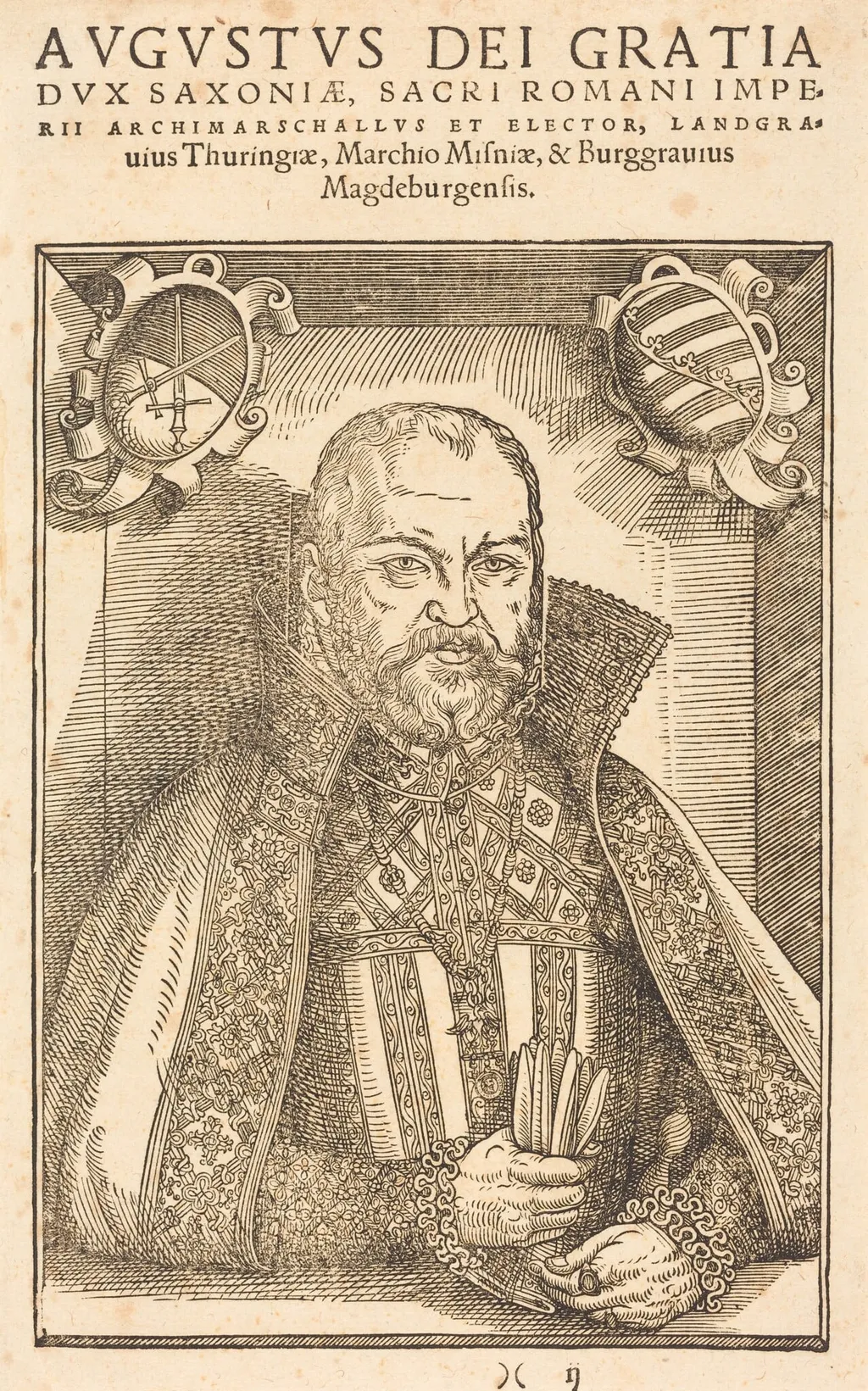 Augustus Hertzog zu Sachsen, by Jakob Lucius the Elder, ink, 1564