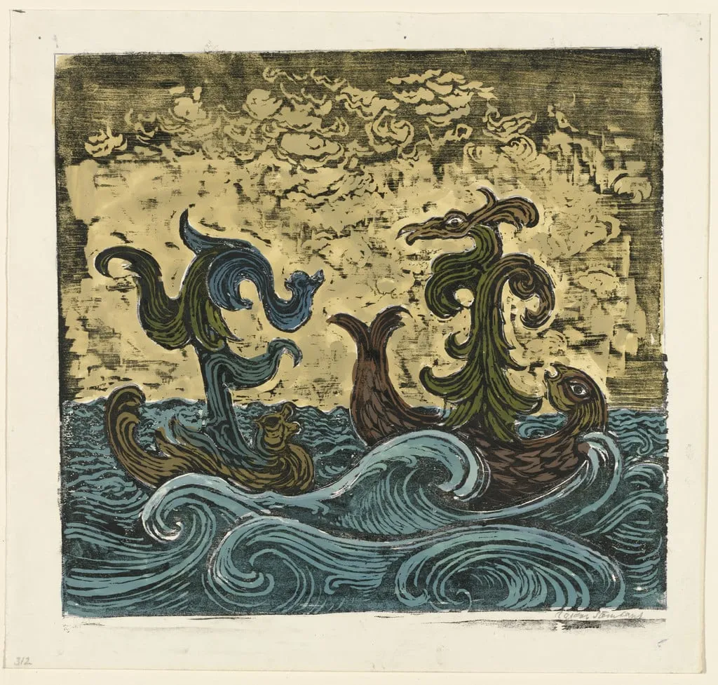 Untitled, by Jakob Steinhardt, tempera, 1951