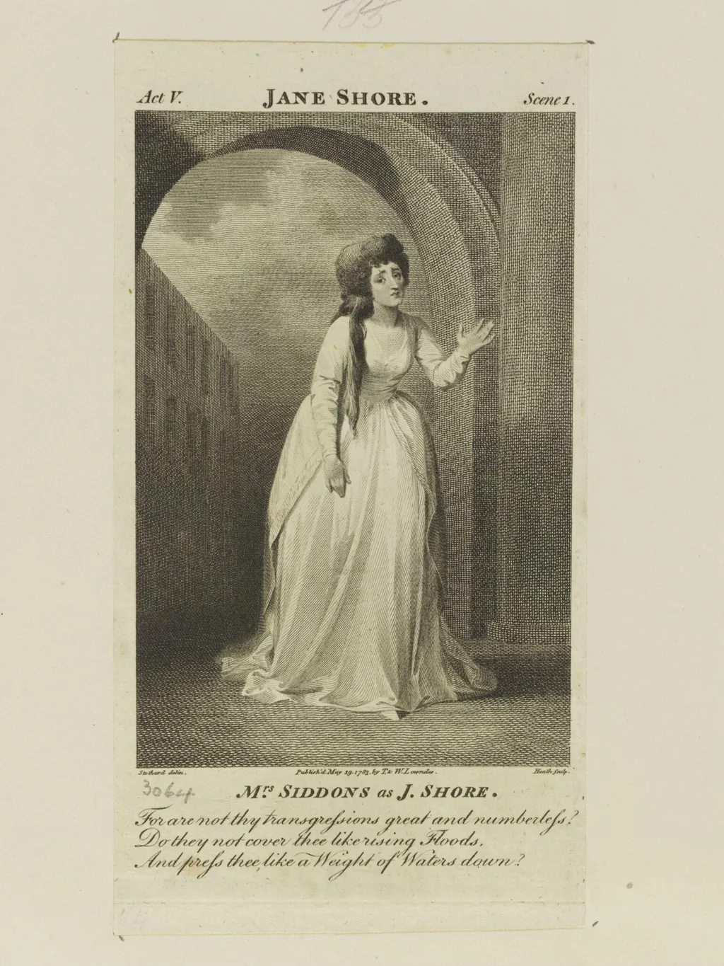 Mrs. Siddons as Jane Shore, by James ARA Heath, 1783