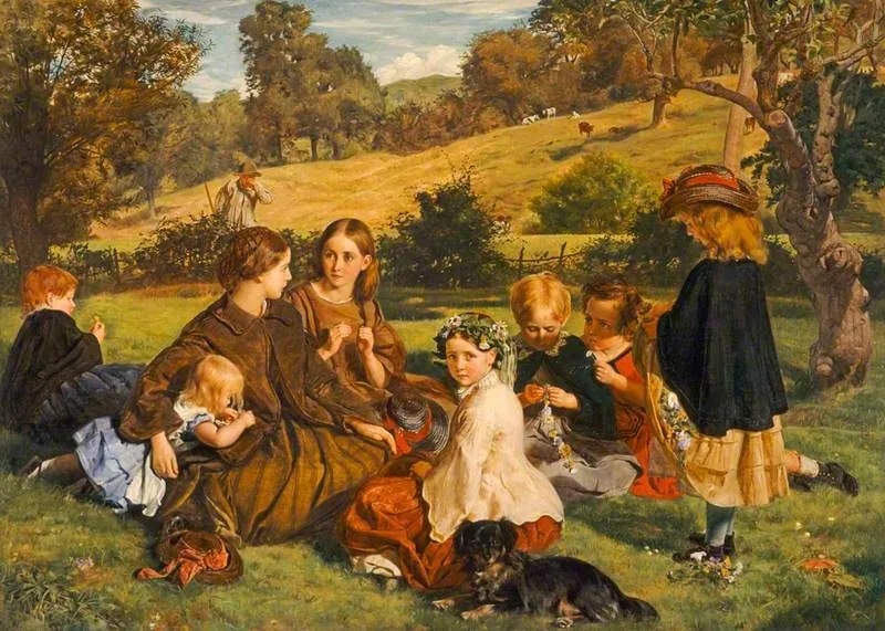 Summertime, Gloucestershire, by James Archer, oil, 1860