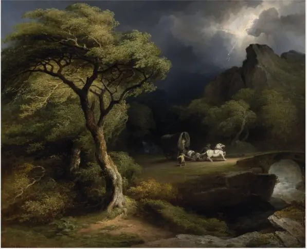 A Thunderstorm: the Frightened Wagoner, by James Arthur O'Connor
