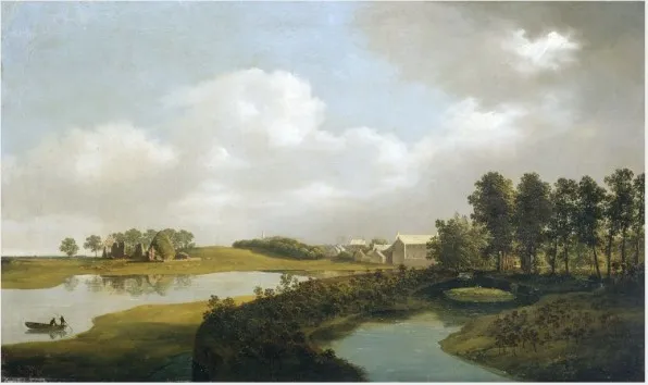 The Mill, Ballinrobe, by James Arthur O'Connor, oil, 1818